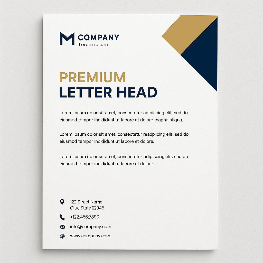 premium a4 letterhead