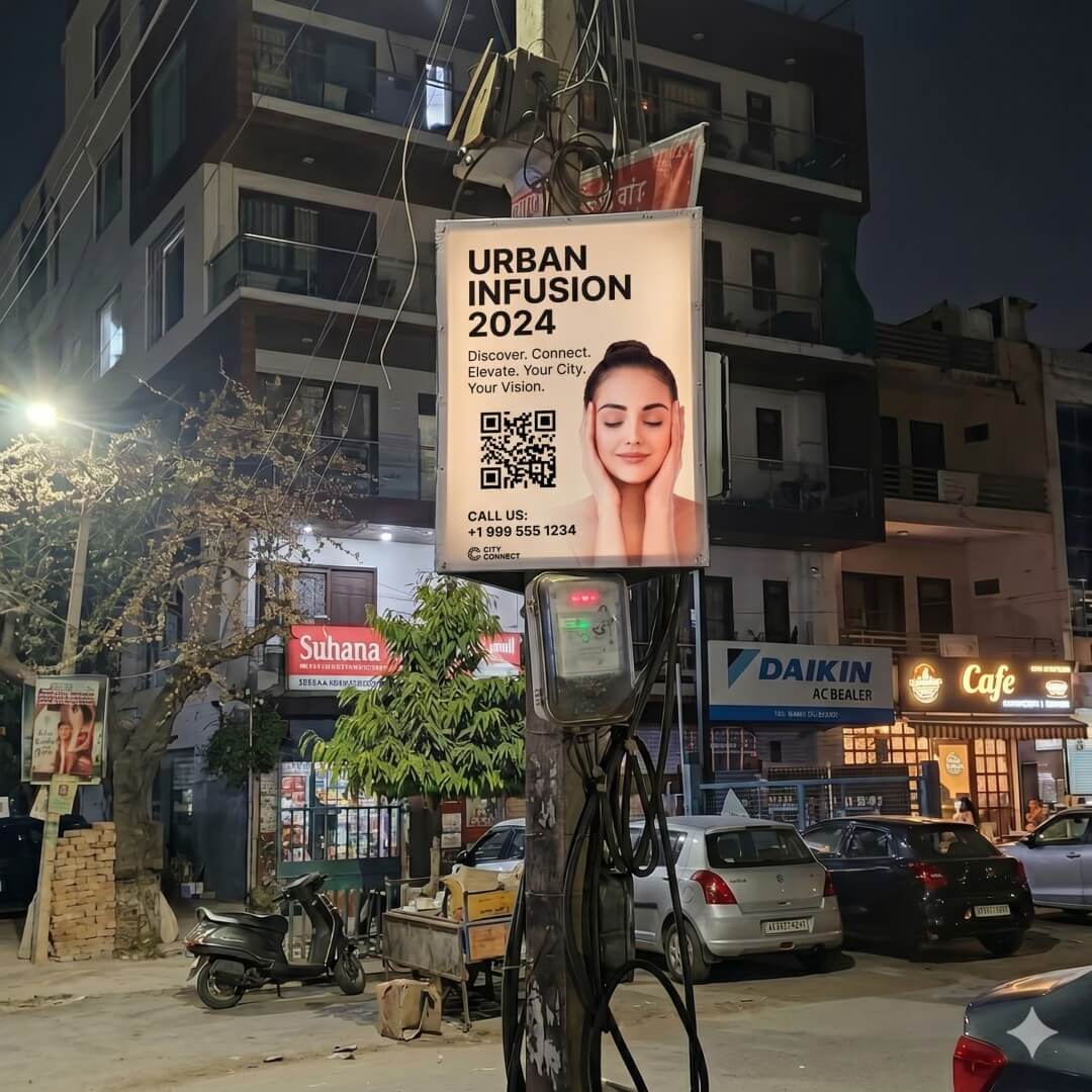 pole kiosk advertising in gurgaon
